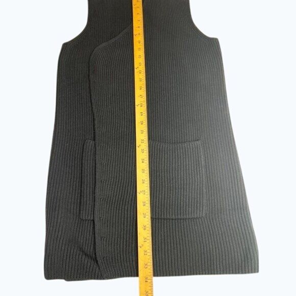 Anthropologie Splendid Juliet Black Ribbed Open Front Knit Vest X-Small - Picture 6 of 16